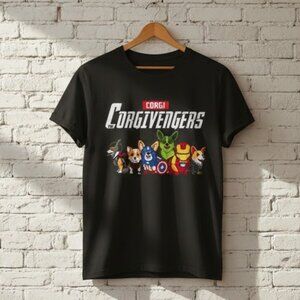 Funny Corgi Super Pub Parody Graphic T-Shirt Dog Lover Unisex Tee